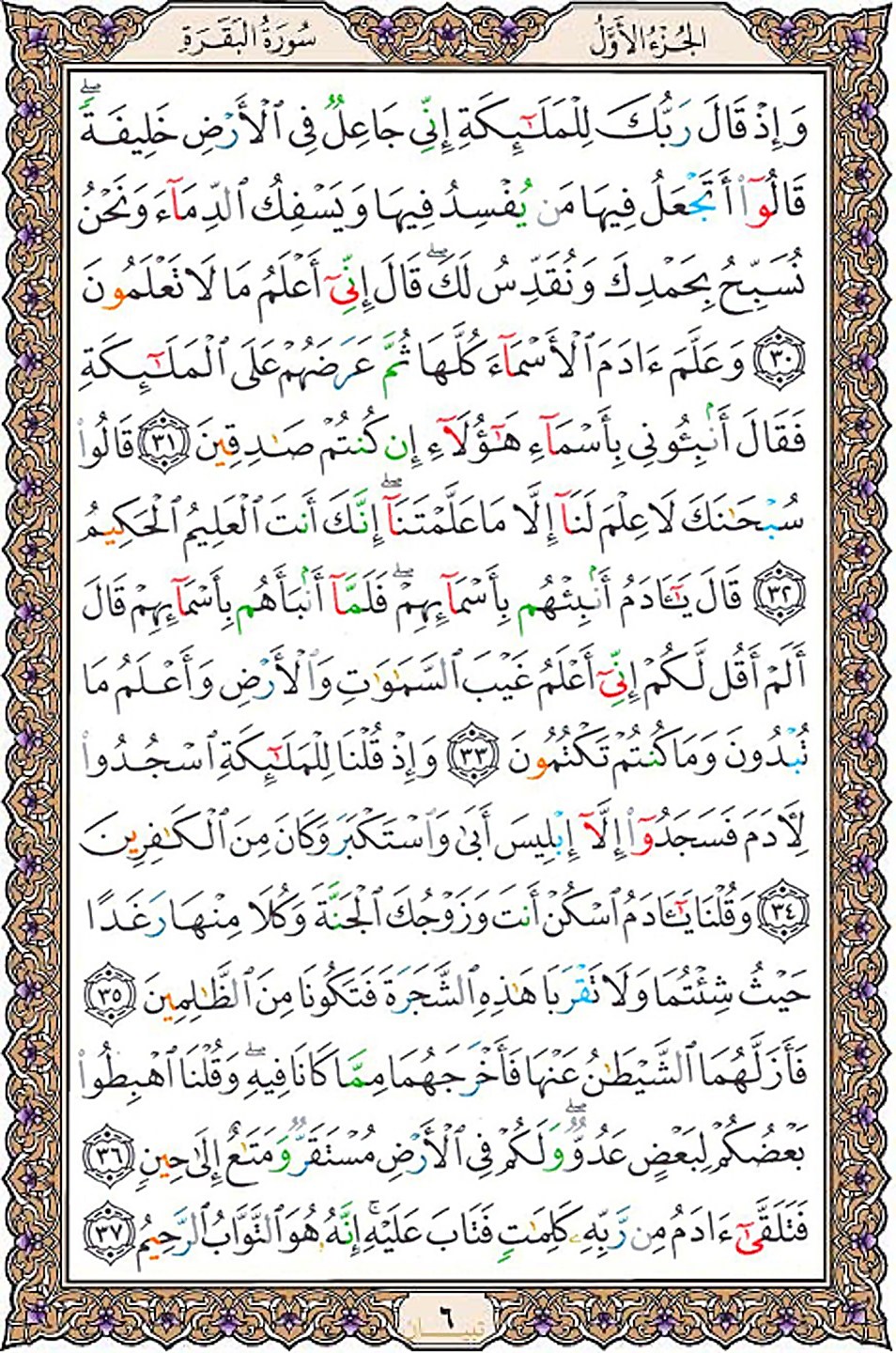 قرآن  عثمان طه با کیفیت بالا صفحه 6