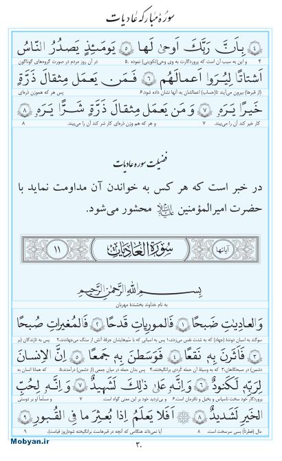 مفاتیح مرکز طبع و نشر قرآن کریم صفحه 30